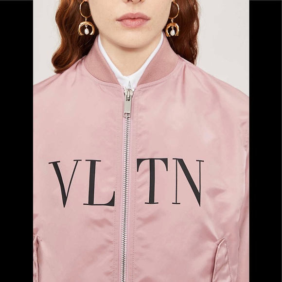 BNWT Authentic VALENTINO Pink Bomber Jacket Size 2 - Picture 5 of 9